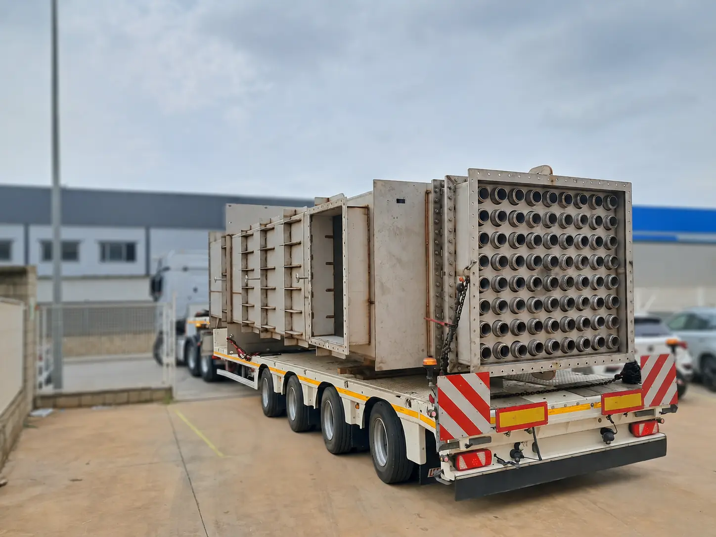 Haz tubular de condensador preparado para su transporte