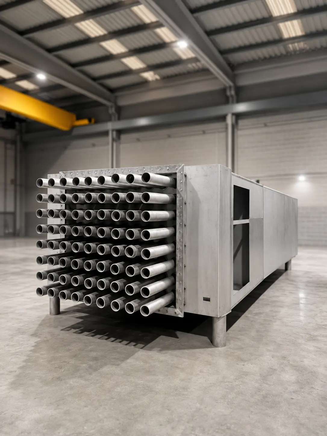 Cara del haz tubular de un intercambiador en el taller de CAISA